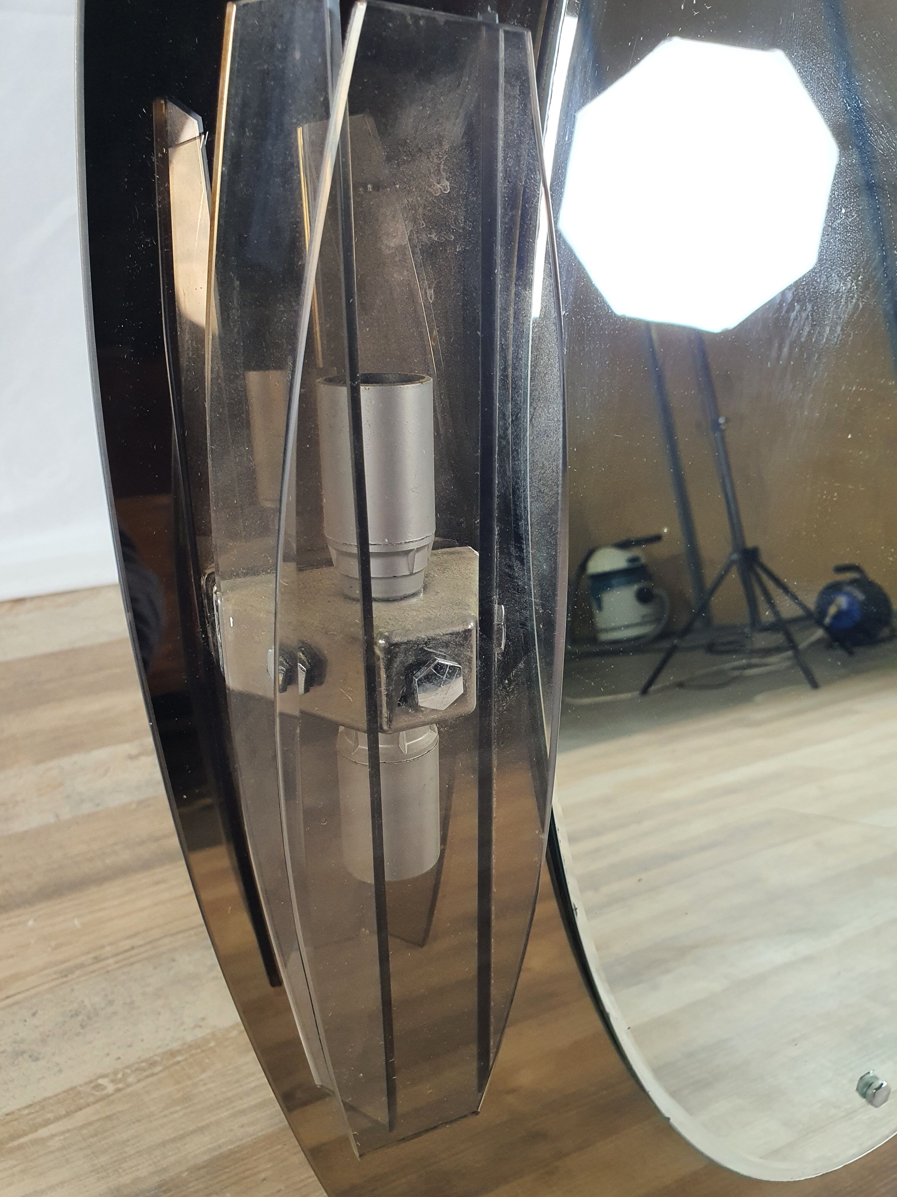 Miroir de salle de bain vintage en acier
