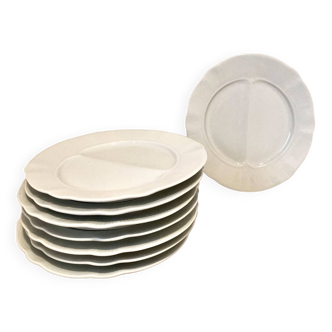 Lot de 8 assiettes plates pillivuyt