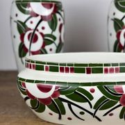 Art Deco - Lunéville mantelpiece set with vases and planter