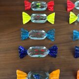 Set of ten murano glass knife holders