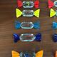 Lot de dix portes couteaux en verre murano