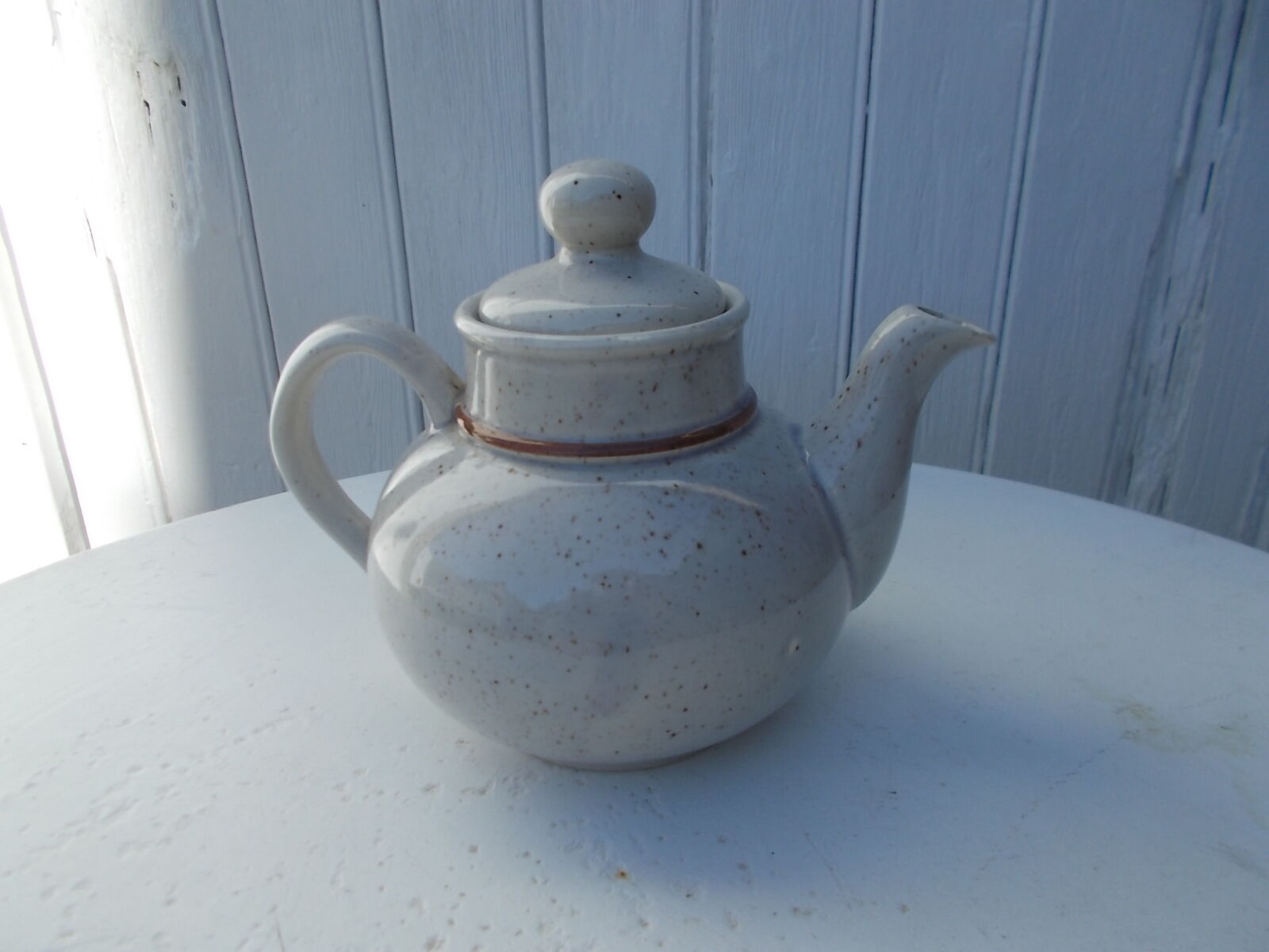Speckled stoneware coffee pot