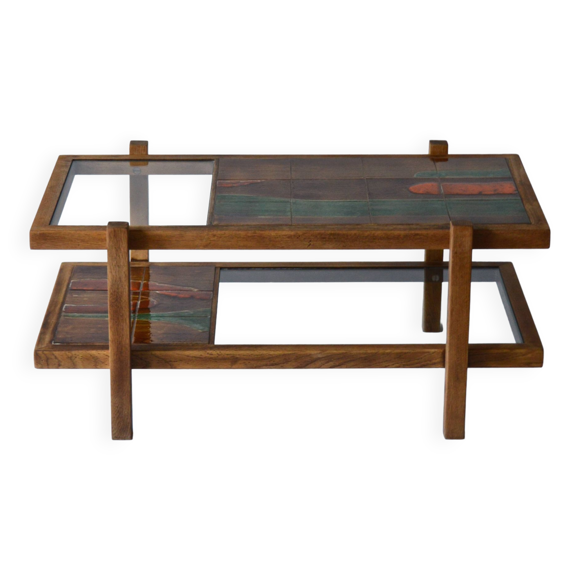 ceramic and glass coffee table