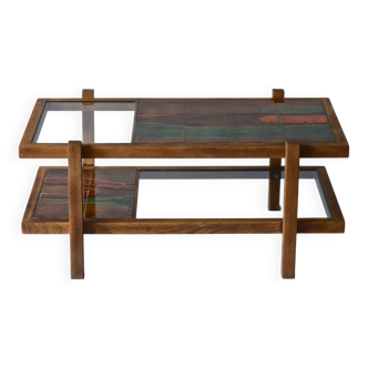 ceramic and glass coffee table