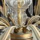 Large chandelier with glass and gilded brass pendants – 10 arms – 80 cm