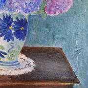 L'huile sur toile bouquet de fleurs Hortensia