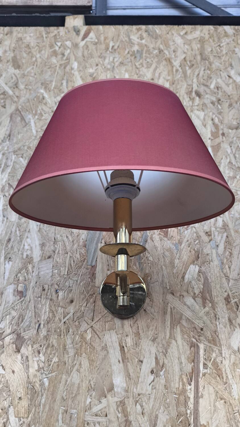 Pair of wall lights, reading light in gilded brass