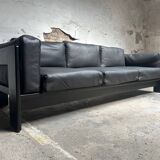 Bastiano Sofa by Tobia Scarpa for Knoll – Black Leather