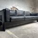 Bastiano leather canapé in black by Tobia Scarpa for Knoll