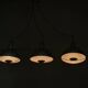 A.L.F. Firenze Italian Industrial Three-Light Chandelier, 1970s