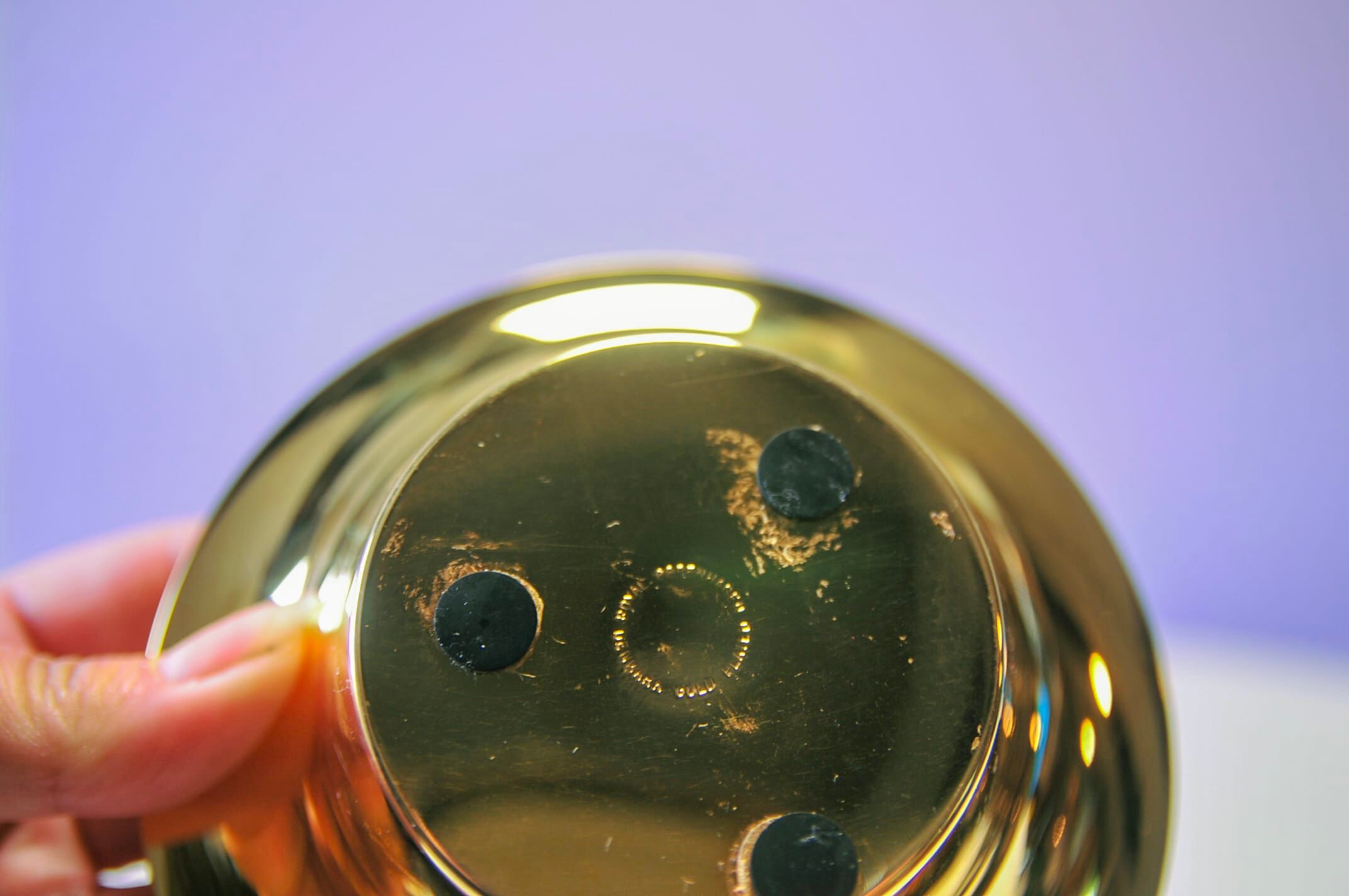 Gold-plated tealight holder Orion by Flemming Eskildsen