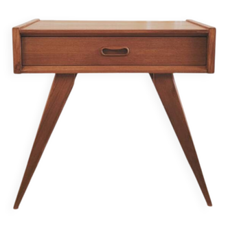 Renovated vintage Scandinavian style bedside table