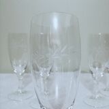 5 flûtes à champagne en cristal