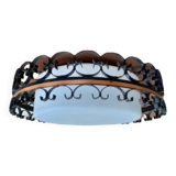 Vintage wrought iron ceiling lamp year 50 60 chandelier