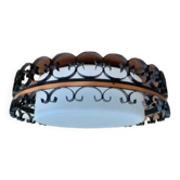 Plafonnier vintage en fer forgé année 50 60 lustre