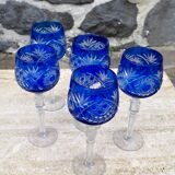 Set of 5 crystal wine glasses from Poland