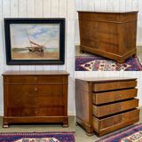 Late 19th century Louis Philippe chest of drawers in walnut and fir