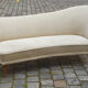 Sofa chaise sculptural Arc asymmetrical Swedish 50s/60s