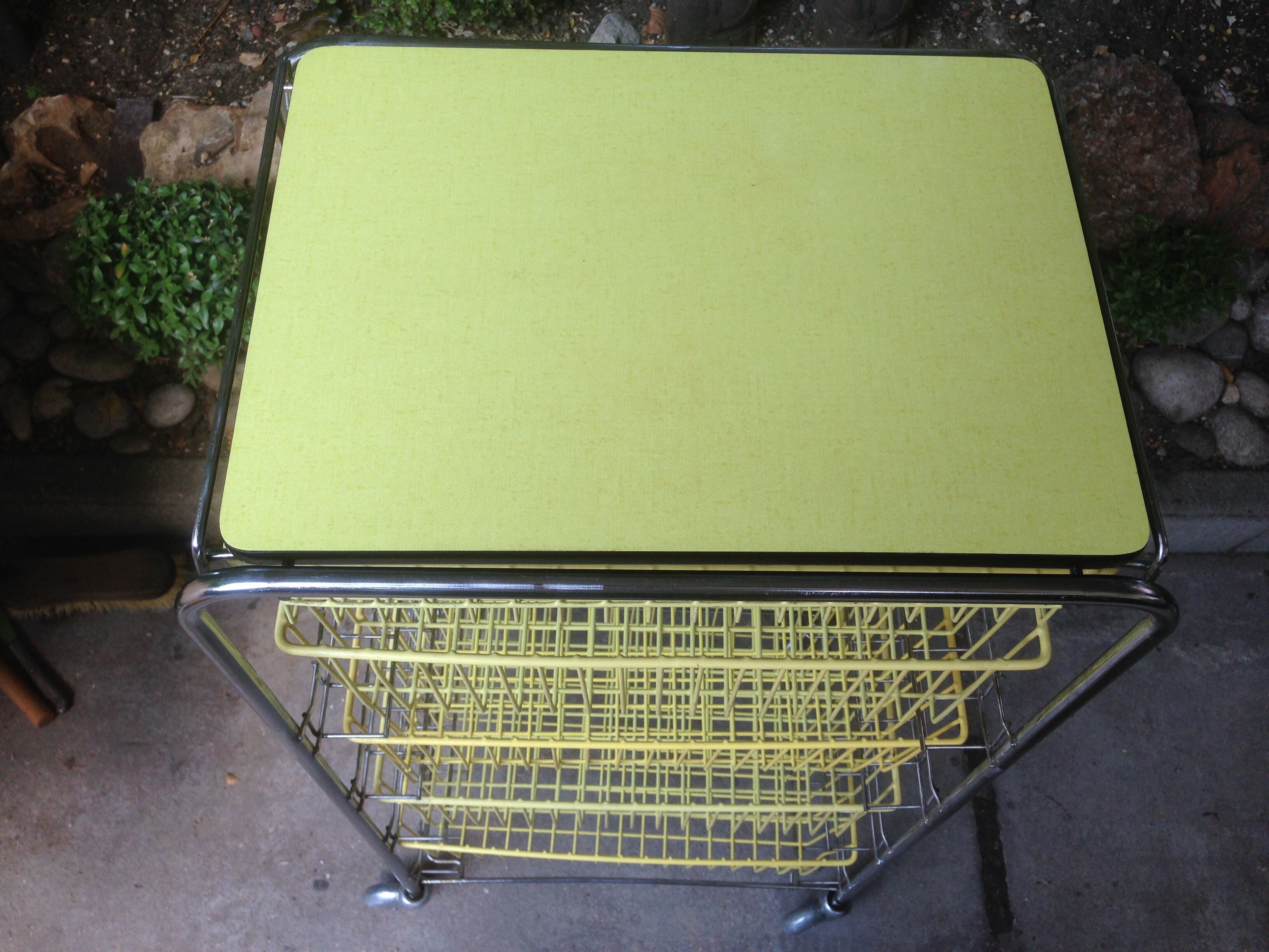 Yellow formica dessert