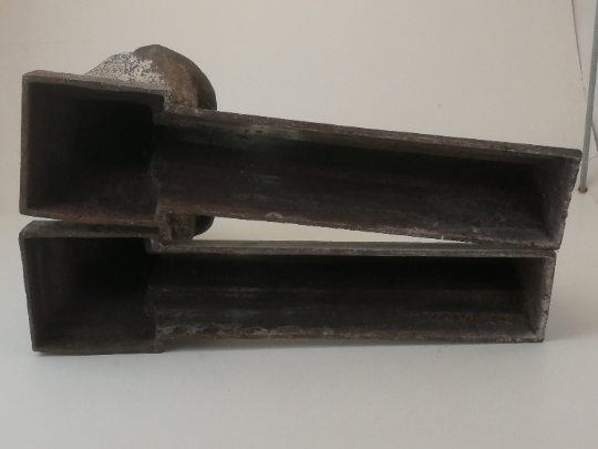 Pair of ancient cast iron channels