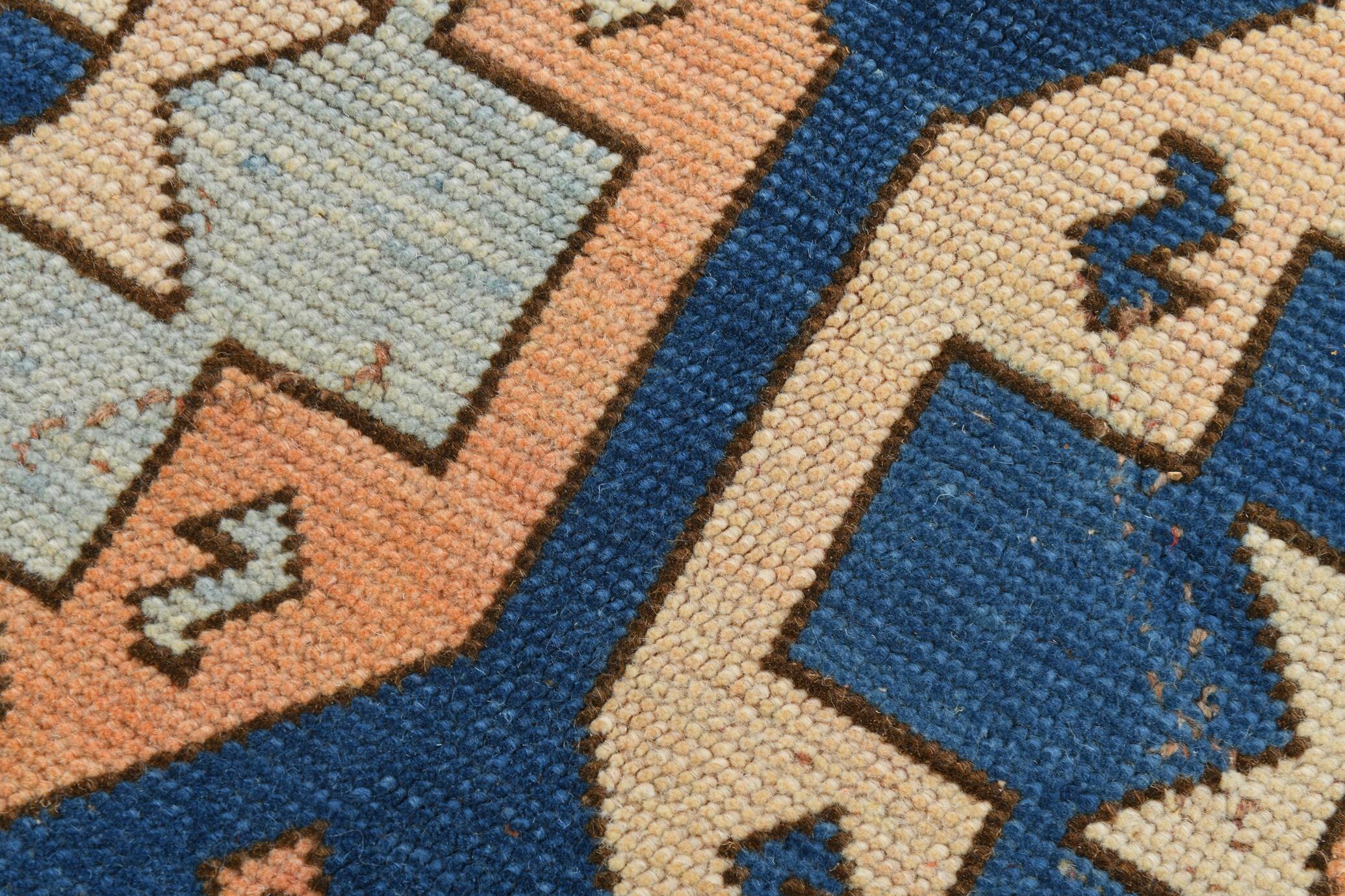 6x11 Unique Handmade Blue Persian Rug, 188x328Cm