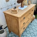 Raw oak chest of drawers