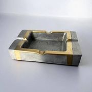 Brutalist ashtray by David Marshall in bronze, 1970s