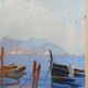 Peinture port de pêche Méditerranéen