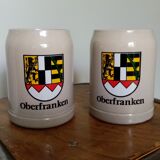 2 West Germany Oberfranken beer mugs
