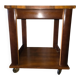 Table d’appoint / desserte Art déco en bois sur roulettes