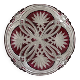 Empty pocket, red cut crystal bowl