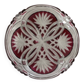 Vide poche, coupe cristal taillé rouge