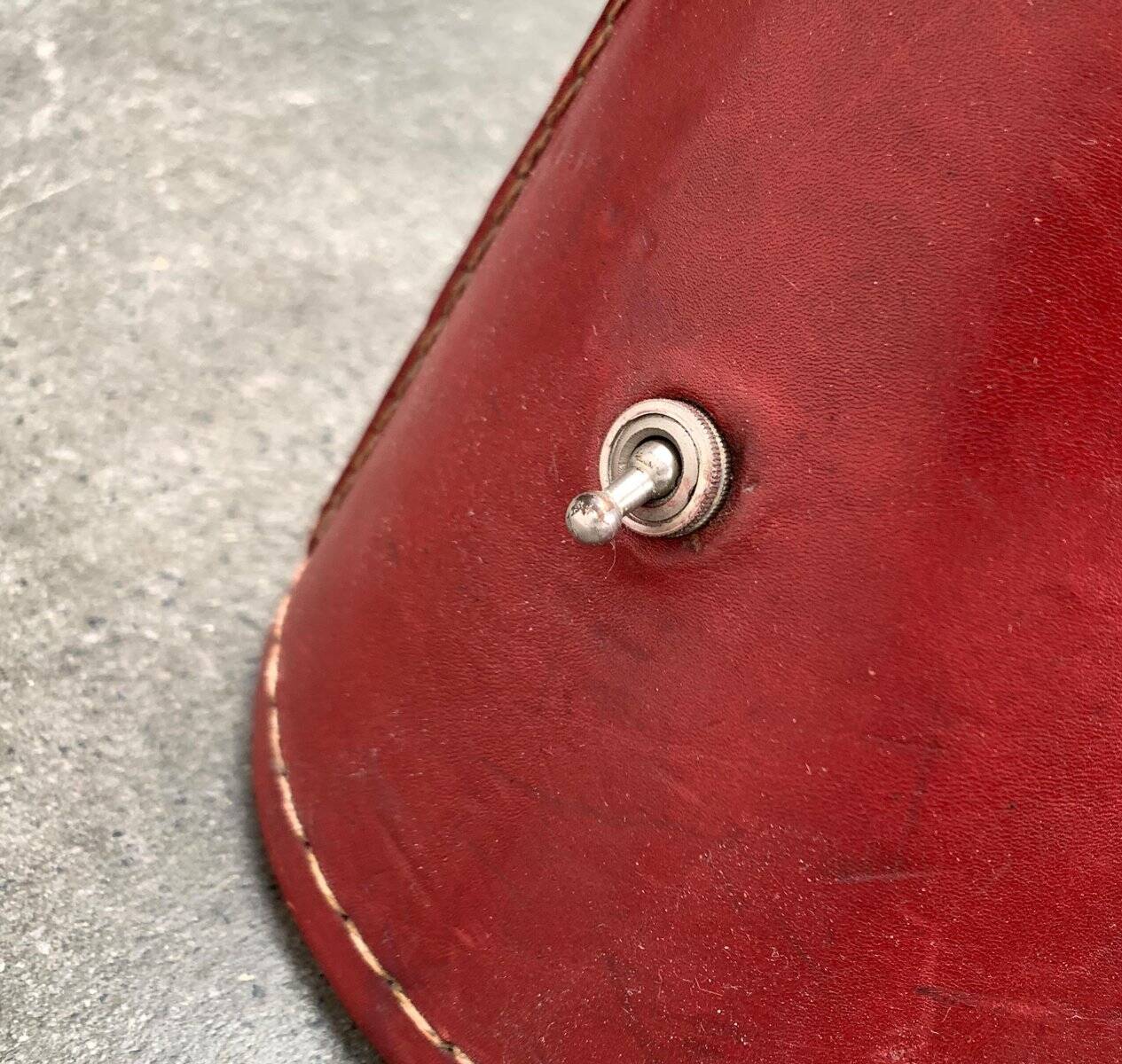 Mid-century leather floor lamp by Jacques Adnet for Valenti, Spain, 1960s.