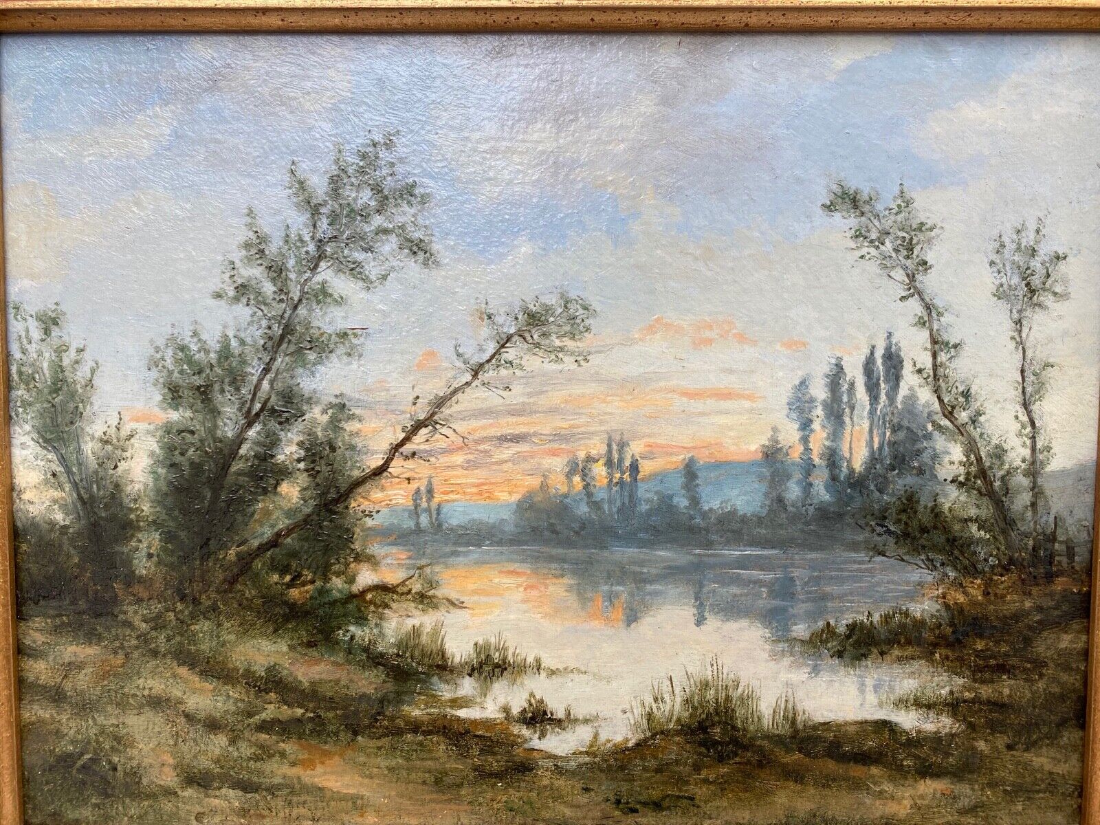 Oil on cardboard riveting nineteenth eugene labitte