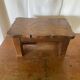 Antique Low Stool Vintage Wood Footrest