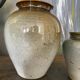 Set de 2 vases grès émaillé signé vintage