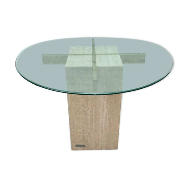 Table basse travertin Artedi 1970
