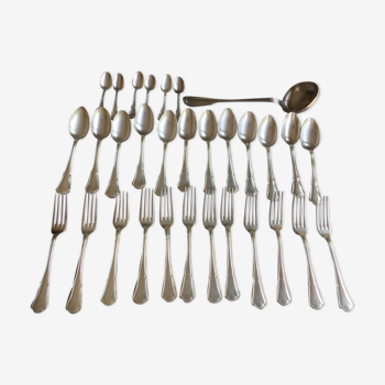 silver metal menagère - 31 pieces