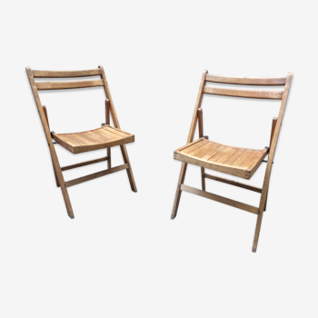 Paire de chaises pliantes