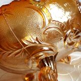Glass fruit basket, Inwald Carnival molded glass bowl.