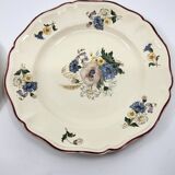 Digoin Sareguemines "Agreste" plates set of 2 French 1920