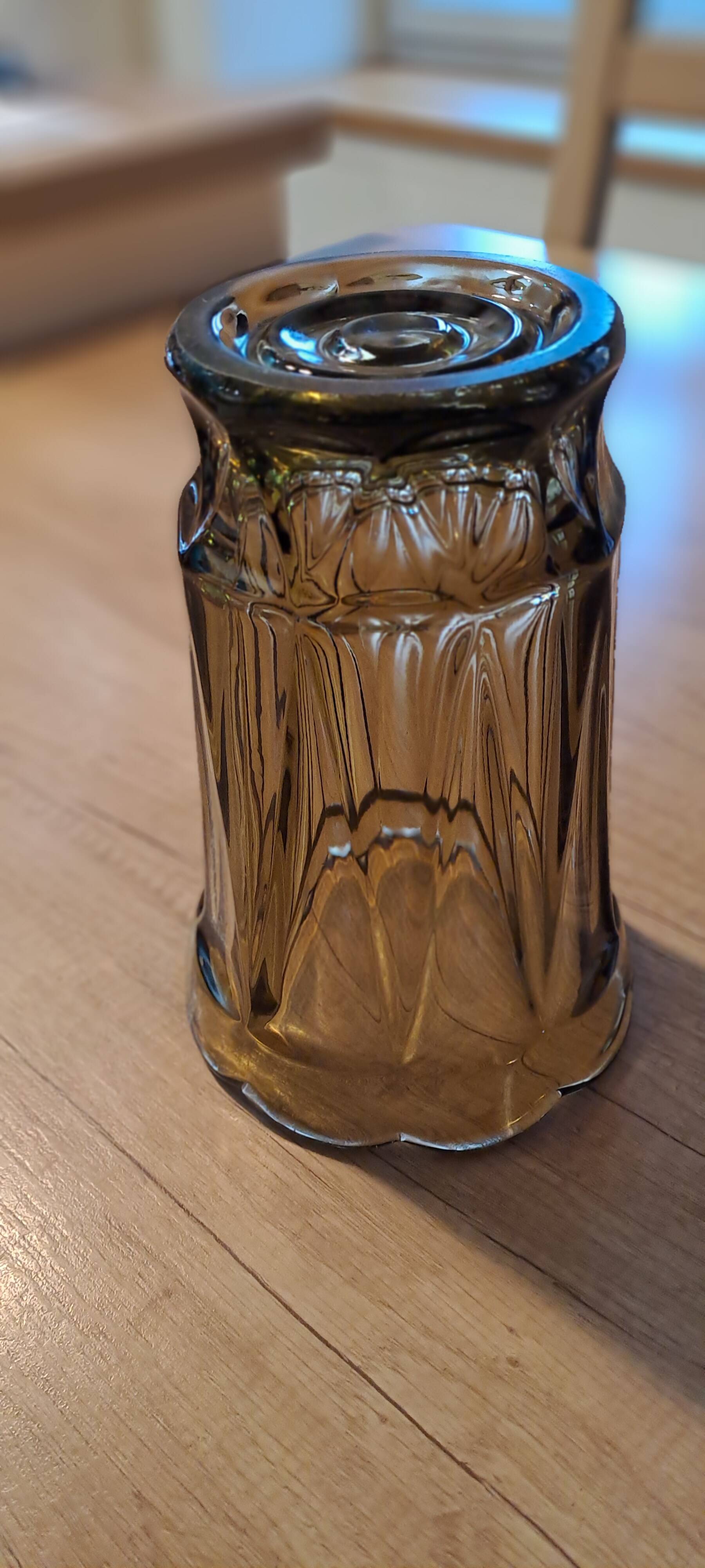Smoked glass vase from the 70s