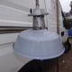 Industrial lamp in gray enameled Tole