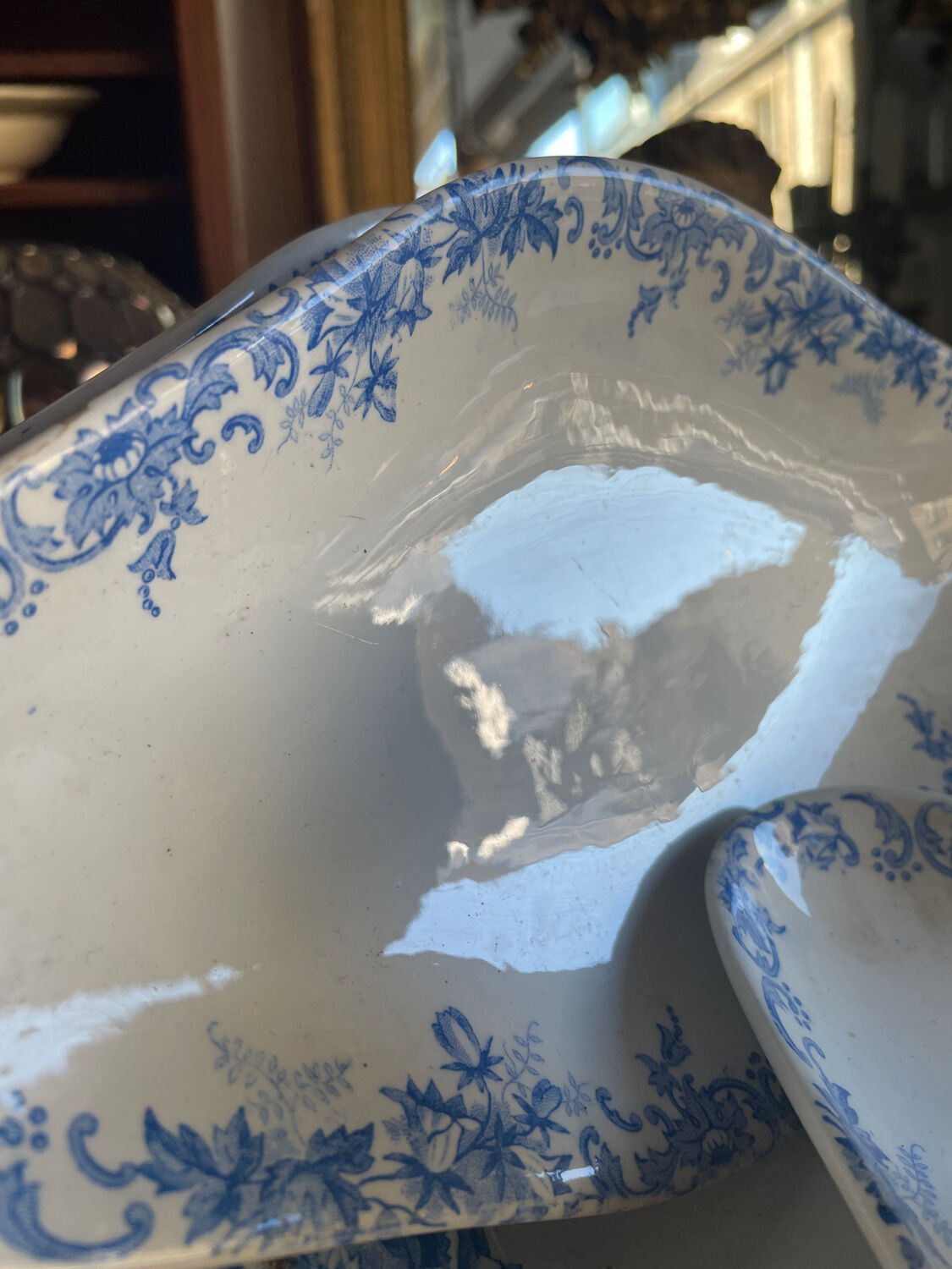 39-piece blue floral service - terre de fer