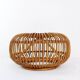 Pouf en rotin vintage moderne du milieu du siècle dans le style d'Albini 1960s