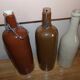Lot de 3 bouteilles en grès vernissé