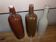Lot de 3 bouteilles en grès vernissé