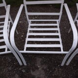 6 iron and plastic garden chairs