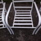 6 fauteuils de jardin fer et plastique