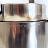 Vintage Alessi ice bucket with mechanical lid designed by Anselmo Vitale and Carlo Mazzeri from the